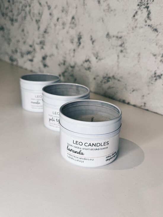 Sojas vaska svece baltā bundžiņā